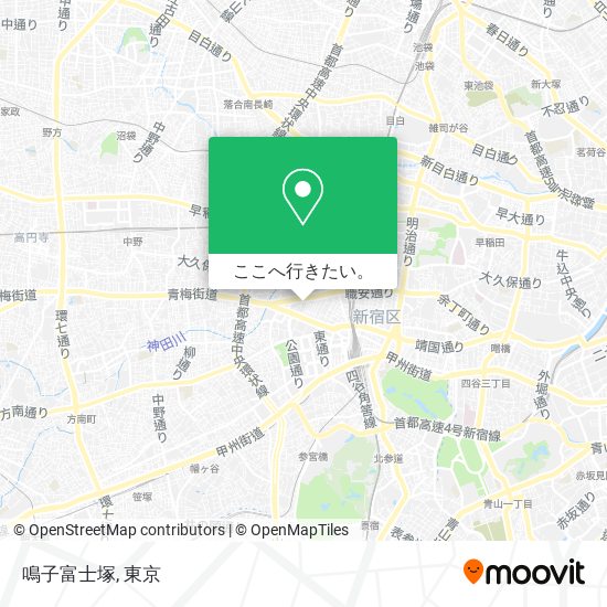 鳴子富士塚地図