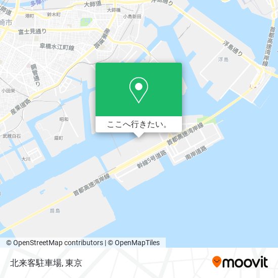 北来客駐車場地図