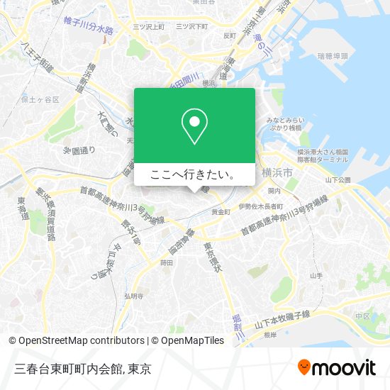 三春台東町町内会館地図