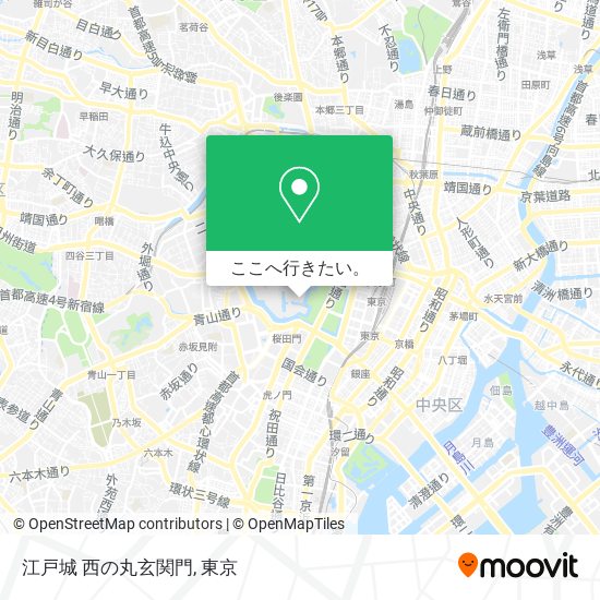 江戸城 西の丸玄関門地図