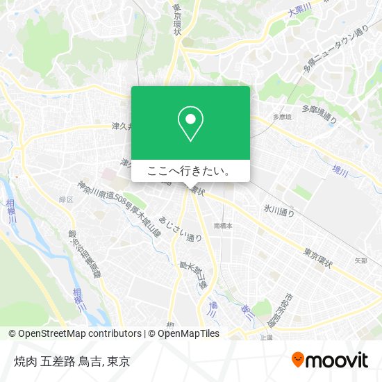 焼肉 五差路 鳥吉地図