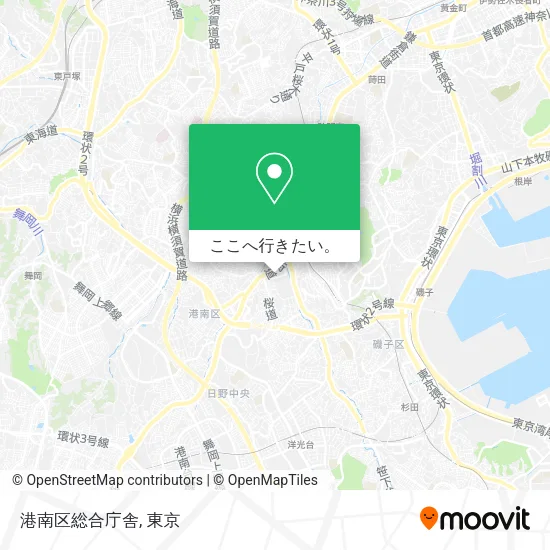 港南区総合庁舎地図
