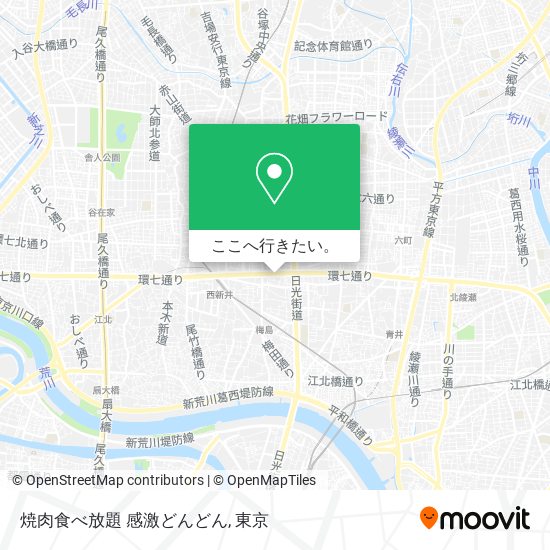 焼肉食べ放題 感激どんどん地図