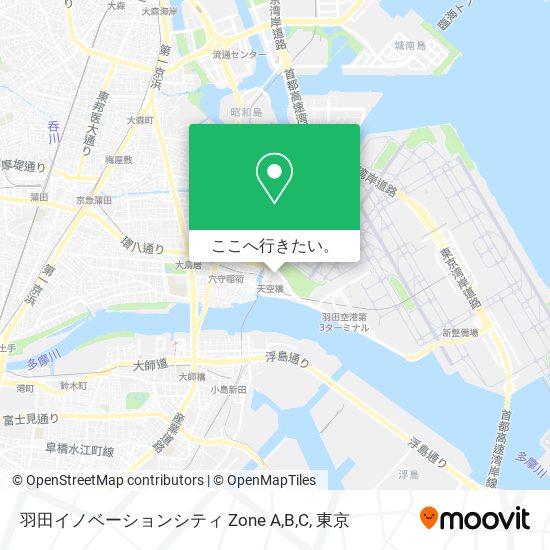 羽田イノベーションシティ Zone A,B,C地図