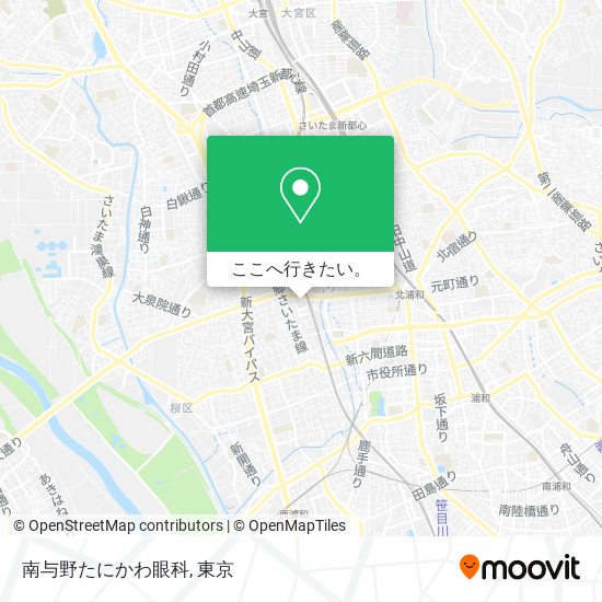 南与野たにかわ眼科地図