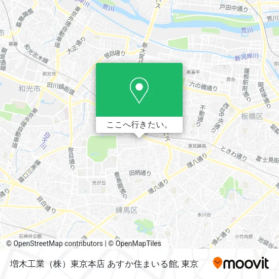 増木工業（株）東京本店 あすか住まいる館地図