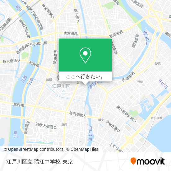 江戸川区立 瑞江中学校地図