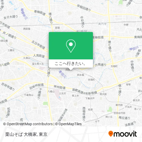 栗山そば 大橋家地図