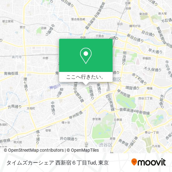 タイムズカーシェア 西新宿６丁目Tud地図