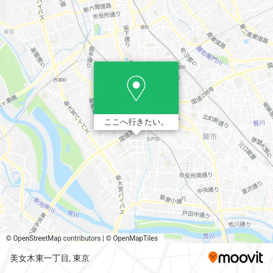 美女木東一丁目地図