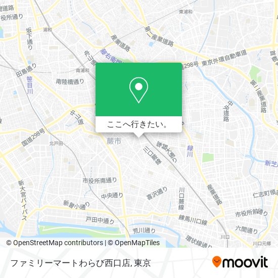 ファミリーマートわらび西口店地図