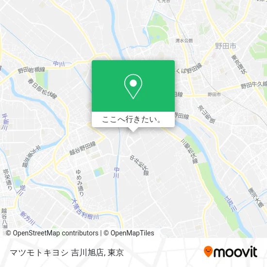 マツモトキヨシ 吉川旭店地図