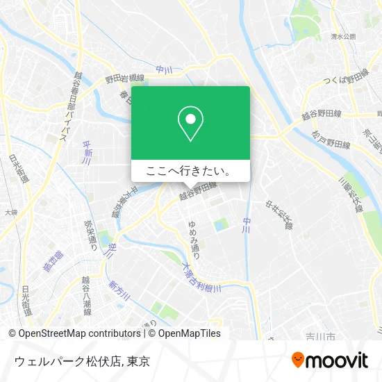 ウェルパーク松伏店地図