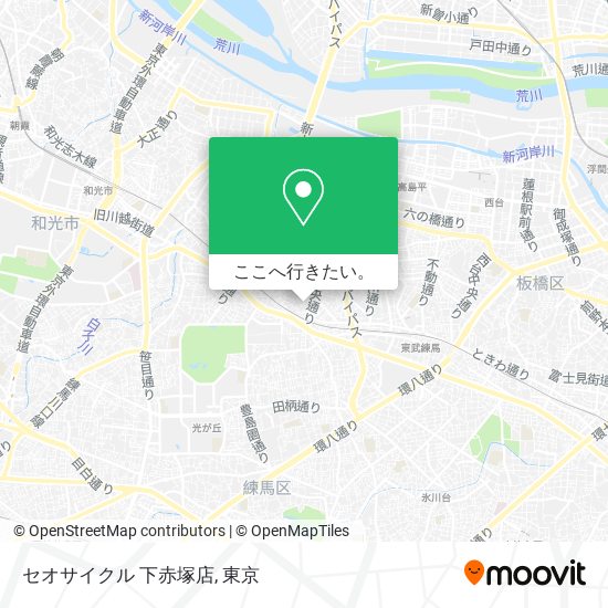 セオサイクル 下赤塚店地図