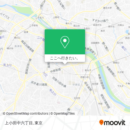 上小田中六丁目地図