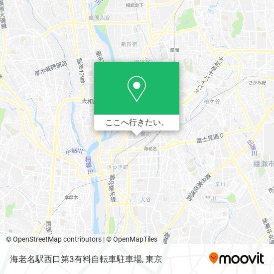 海老名駅西口第3有料自転車駐車場地図