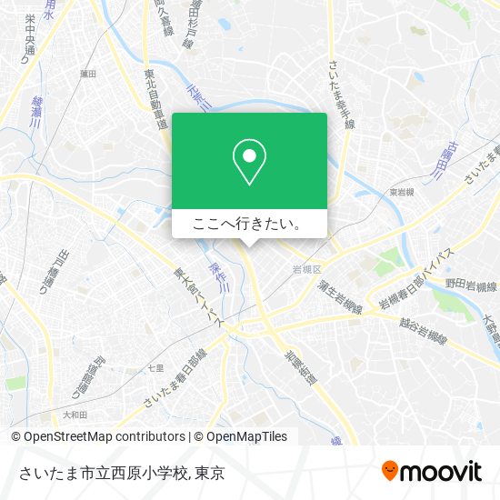 さいたま市立西原小学校地図