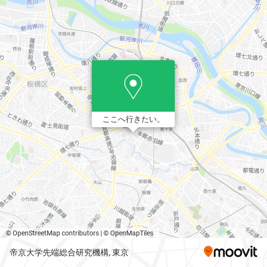 帝京大学先端総合研究機構地図