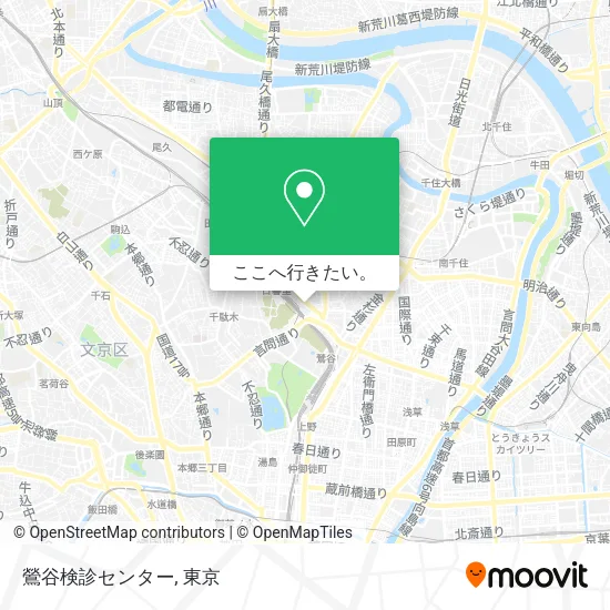 鶯谷検診センター地図