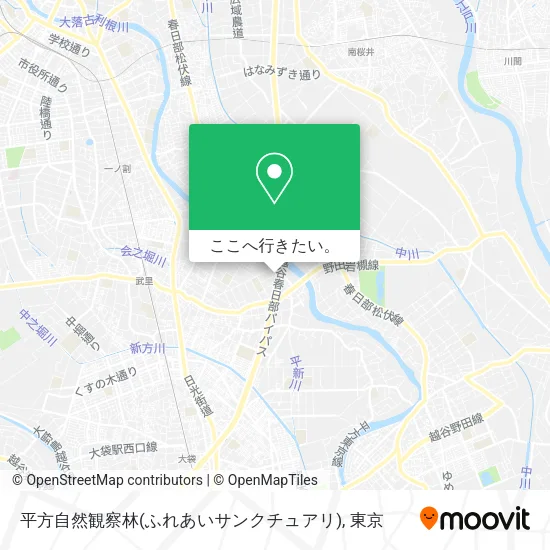 平方自然観察林(ふれあいサンクチュアリ)地図