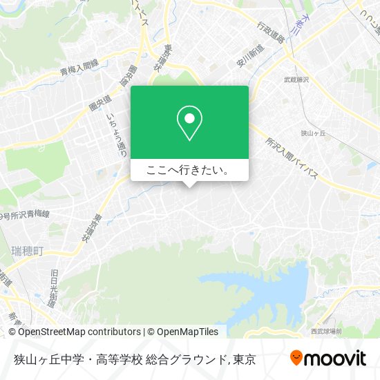 狭山ヶ丘中学・高等学校 総合グラウンド地図