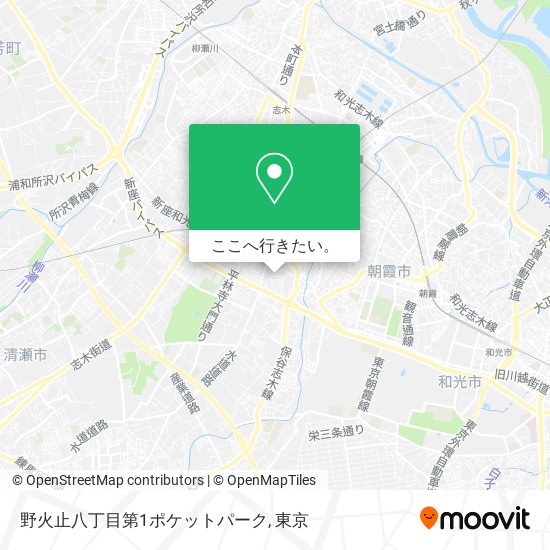 野火止八丁目第1ポケットパーク地図