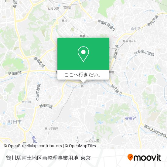 鶴川駅南土地区画整理事業用地地図