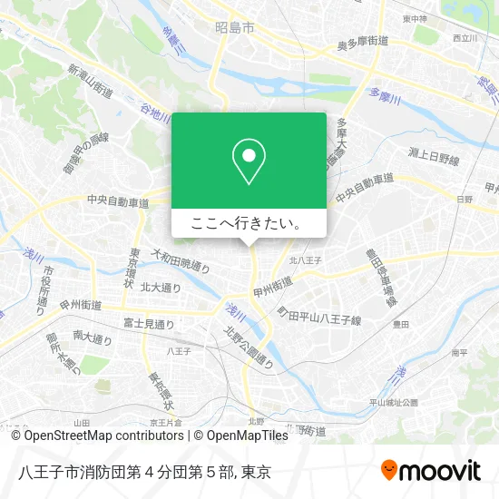 八王子市消防団第４分団第５部地図