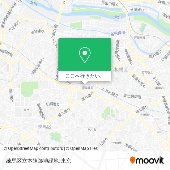 練馬区立本陣跡地緑地地図