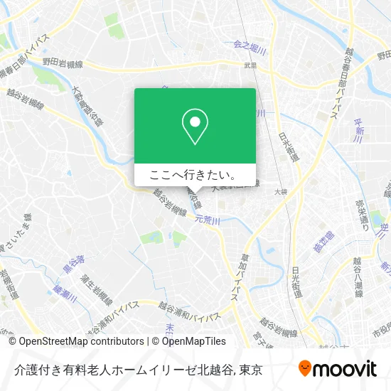 介護付き有料老人ホームイリーゼ北越谷地図