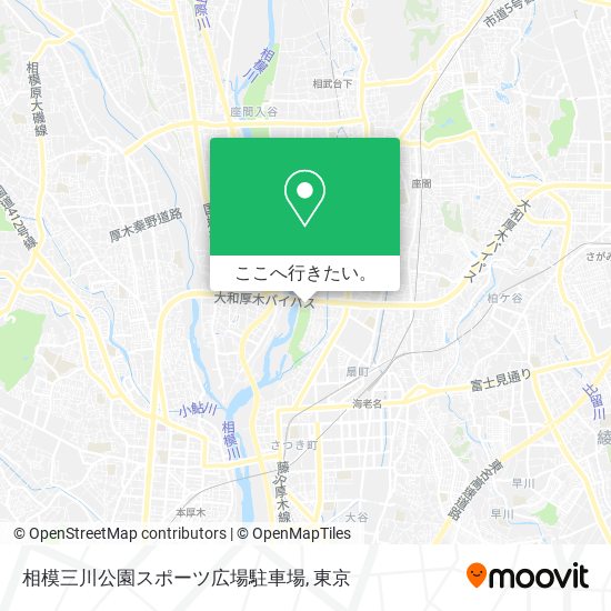 相模三川公園スポーツ広場駐車場地図
