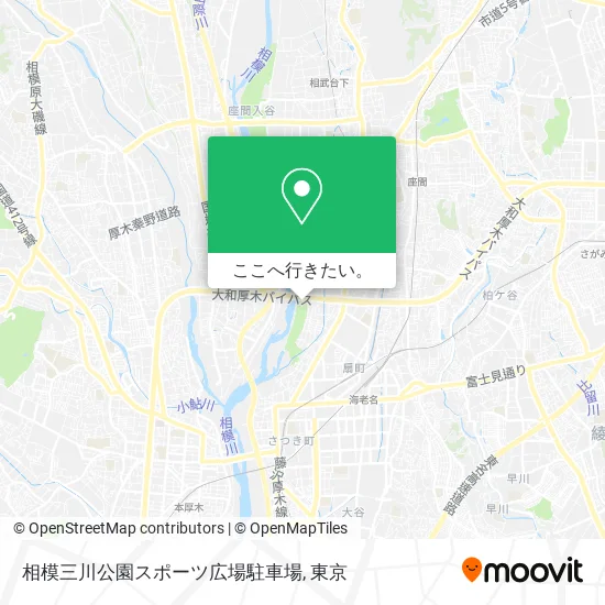 相模三川公園スポーツ広場駐車場地図