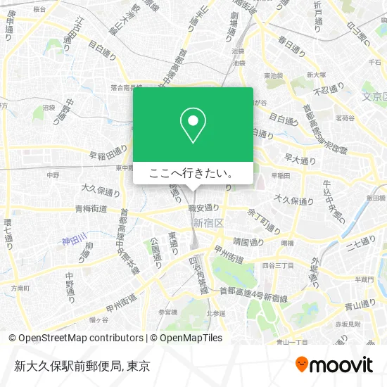 新大久保駅前郵便局地図