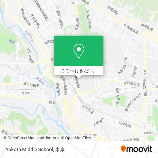 Yokota Middle School地図