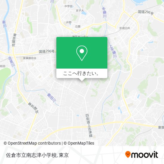 佐倉市立南志津小学校地図