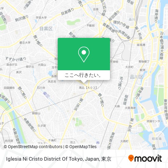 Iglesia Ni Cristo District Of Tokyo, Japan地図