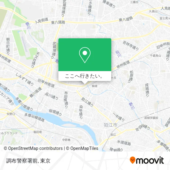 調布警察署前地図