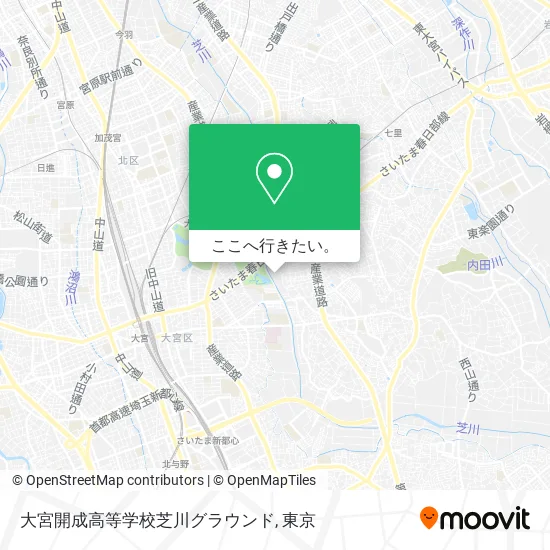 大宮開成高等学校芝川グラウンド地図