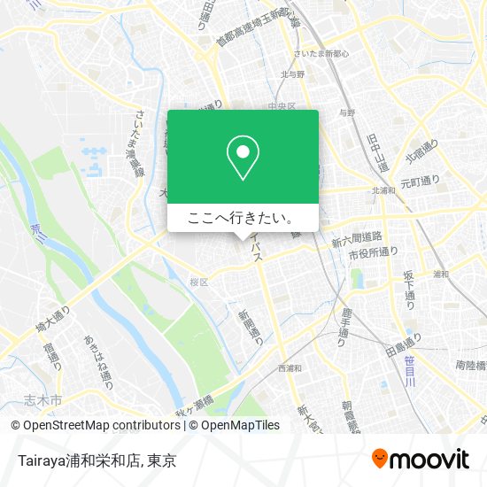 Tairaya浦和栄和店地図