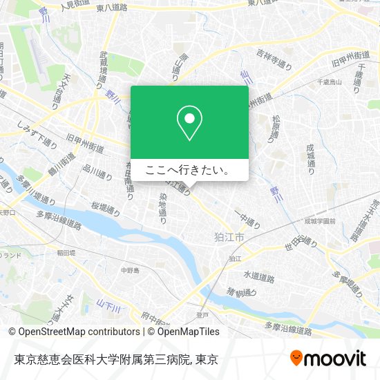 東京慈恵会医科大学附属第三病院地図