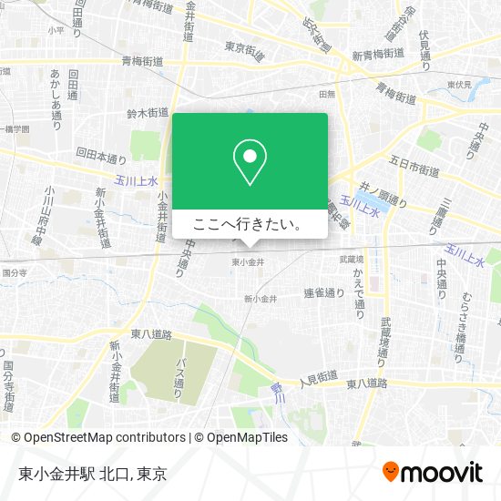 東小金井駅 北口地図