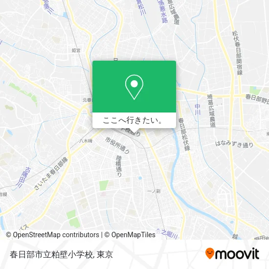 春日部市立粕壁小学校地図