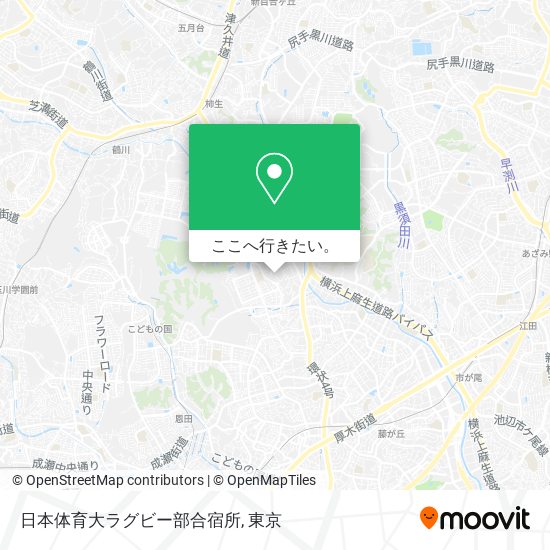 日本体育大ラグビー部合宿所地図