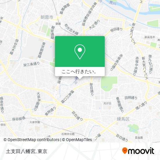 土支田八幡宮地図