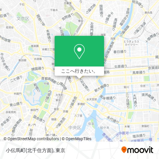 小伝馬町(北千住方面)地図