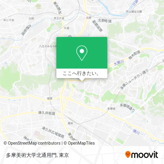 多摩美術大学北通用門地図