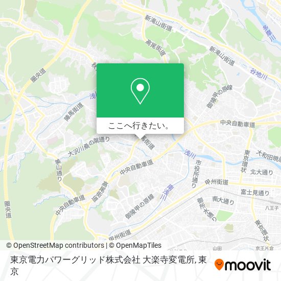 東京電力パワーグリッド株式会社 大楽寺変電所地図