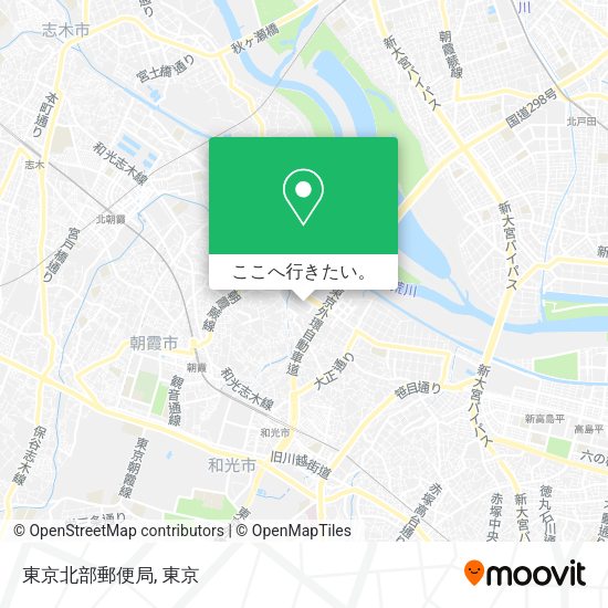 東京北部郵便局地図