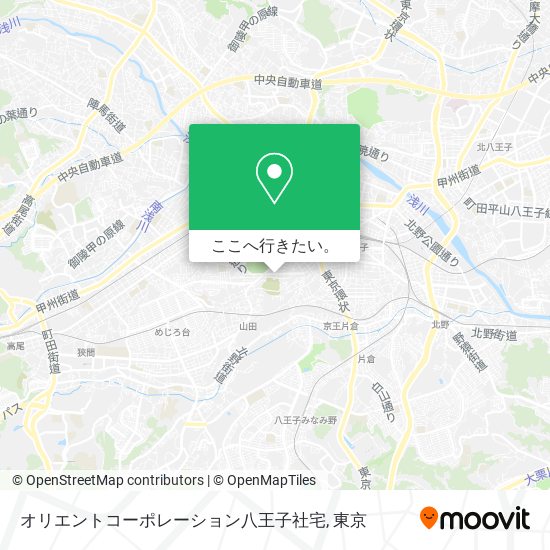 オリエントコーポレーション八王子社宅地図