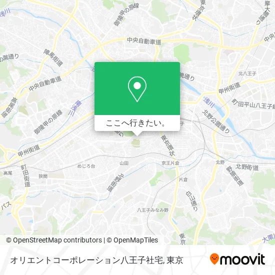 オリエントコーポレーション八王子社宅地図